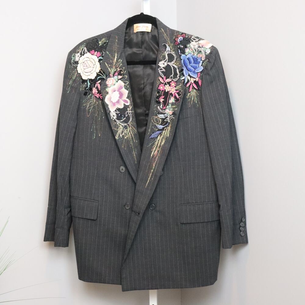 Jane Elissa Upcycled Boyfriend cut Blazer size L/XL